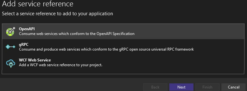 Add Service reference
